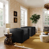 Tarra Fluffy Oversized Black Corduroy Armchair Model: TOV-S69011