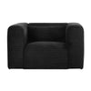 Tarra Fluffy Oversized Black Corduroy Armchair Model: TOV-S69011
