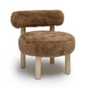 Carmel Dark Taupe Vegan Shearling Accent Chair Model: TOV-S69031