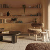 Carmel Dark Taupe Vegan Shearling Accent Chair Model: TOV-S69031