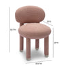 Manu Rose Pink Performance Boucle Side Chair Model: TOV-S69035