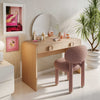 Manu Rose Pink Performance Boucle Side Chair Model: TOV-S69035