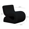 Senna Black Oversized Corduroy Accent Chair Model: TOV-S69039