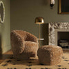 Kiki Dark Taupe Vegan Shearling Accent Chair Model: TOV-S69044