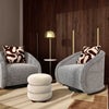 Rory Grey Boucle Swivel Chair Model: TOV-S69070