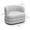 Astor Light Grey Swivel Hotel Lounge Chair Model: TOV-S69074