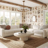 Perry Cream Chenille Modular Wedge Corner Chair Model: TOV-S69217