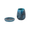 Rounded Blue Swirl Resin Kiddush Cup Model: TOV-T18615