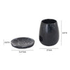 Rounded Black Swirl Resin Kiddush Cup Model: TOV-T18616