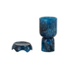 Platform Blue Swirl Resin Kiddush Cup Model: TOV-T18618