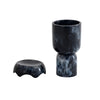 Platform Black Swirl Resin Kiddush Cup Model: TOV-T18619