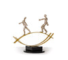 SZ0241 Modern Bronze Acrobats-Tightrope Sculpture