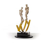 SZ0241 Modern Bronze Acrobats-Tightrope Sculpture