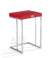 A&X Amelia - Modern Red Crocodile Lacquer End Table Set