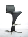 Modrest Ascella Modern Black Leatherette Bar Stool