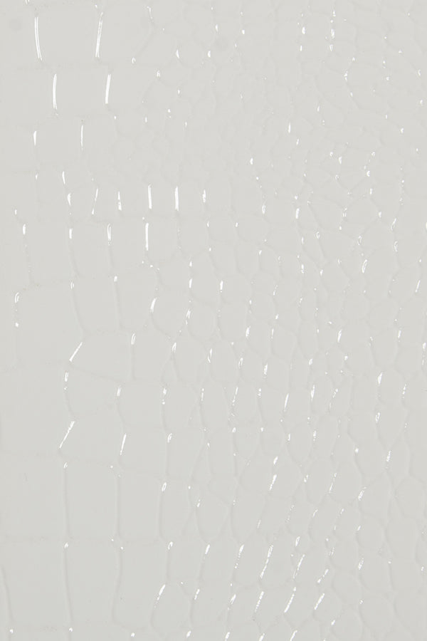A&X Regal - Modern White Crocodile Floor Mirror