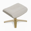 Divani Casa Abrons Mid Century Modern Light Grey Leather Lounge Chair & Ottoman Model VGKK-A928-LTGRY
