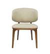 Modrest Chance Cream Fabric And Walnut Dining Chair Set Of 2 Model VGCS-CH-21045