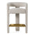 Modrest Adam Modern Beige Fabric & Brass Counter Chair Model VGMY-3713-26-BGE