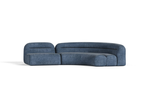 Divani Casa Forman Modern Blue Fabric Modular Sectional Sofa 2 Piece Sectional Model VGOD-ZW-23029-MOD-BLU-2-Piece Sectional