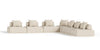 Divani Casa Mondo Modern Modular Beige Fabric Sectional Sofa 7 Piece Sectional Model VGOD-ZW-22033-MOD-BGE-7-Piece Sectional