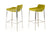 Modrest Adhil Mid-Century Green Fabric Bar Stool
