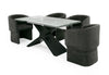 Modrest Adler - Modern Black Glass Extendable 63"/94.5" Dining Table