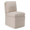 Modrest Adrian Modern Beige Fabric Dining Chair With Castor Wheels Model VGKK-KF-Y1066-BGE