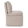 Modrest Adrian Modern Beige Fabric Dining Chair With Castor Wheels Model VGKK-KF-Y1066-BGE