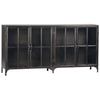 York Distressed Gunmetal Finish, Waxed, Welded Sideboard Model AI162