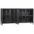 York Distressed Gunmetal Finish, Waxed, Welded Sideboard Model AI162