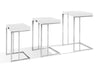 A&X Amelia - Modern White Crocodile Lacquer End Table Set