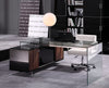 Alaska Modern Wood Veneer With Glass Top Office Desk Model VGWCALASKA-OFF