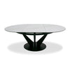Modrest Alberta - Modern Black and White Ceramic Extendable 59"/86.5" Oval Dining Table