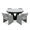 Modrest Alberta - Modern Black and White Ceramic Extendable 59"/86.5" Oval Dining Table