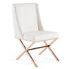 Modrest Alexia - Modern White + Rosegold Dining Chair