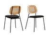 Modern Alizee Modern Rattan And Black Dining Chair Set Of 2 Model VGFH-0139544-RB-DC