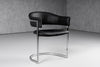 Modrest Allie Contemporary Black Leatherette Dining Chair