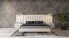 Nova Domus Angela - Queen Italian Modern White Eco Leather Bed w/ Nightstands and Wings