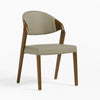 Modrest Arlo Mid-Century Beige & Walnut Dining Chair (Set of 2)