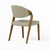 Modrest Arlo Mid-Century Beige & Walnut Dining Chair (Set of 2)