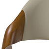 Modrest Arlo Mid-Century Beige & Walnut Dining Chair (Set of 2)