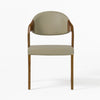 Modrest Arlo Mid-Century Beige & Walnut Dining Chair (Set of 2)