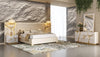 Eastern King - Modrest Aspen - Modern Beige + White + Gold Bedroom Set