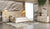Eastern King - Modrest Aspen - Modern Beige + White + Gold Bedroom Set