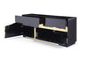 Modrest Aspen - Modern High Gloss Black & Gold Buffet
