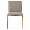 Modrest Atlanta Modern Beige Fabric & Brass Dining Chair Model VGMY-3739-BGE