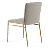Modrest Atlanta Modern Beige Fabric & Brass Dining Chair Model VGMY-3739-BGE