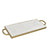 Lexie Brass Finish and Natural White Marble Tray Model AU054