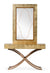 A&X Aversa - Gold Crocodile Console Table & Mirror